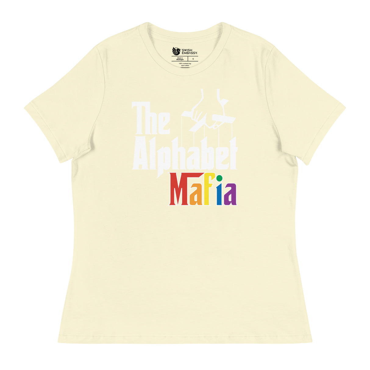 Alphabet Mafia (Women's Relaxed T-Shirt)-Women's T-Shirts-Swish Embassy