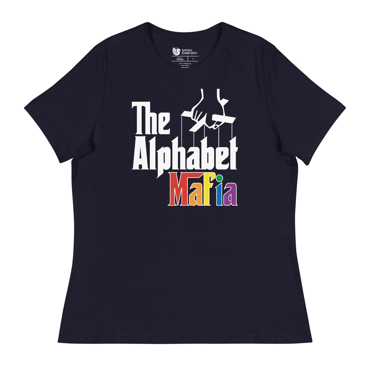 Alphabet Mafia (Women's Relaxed T-Shirt)-Women's T-Shirts-Swish Embassy