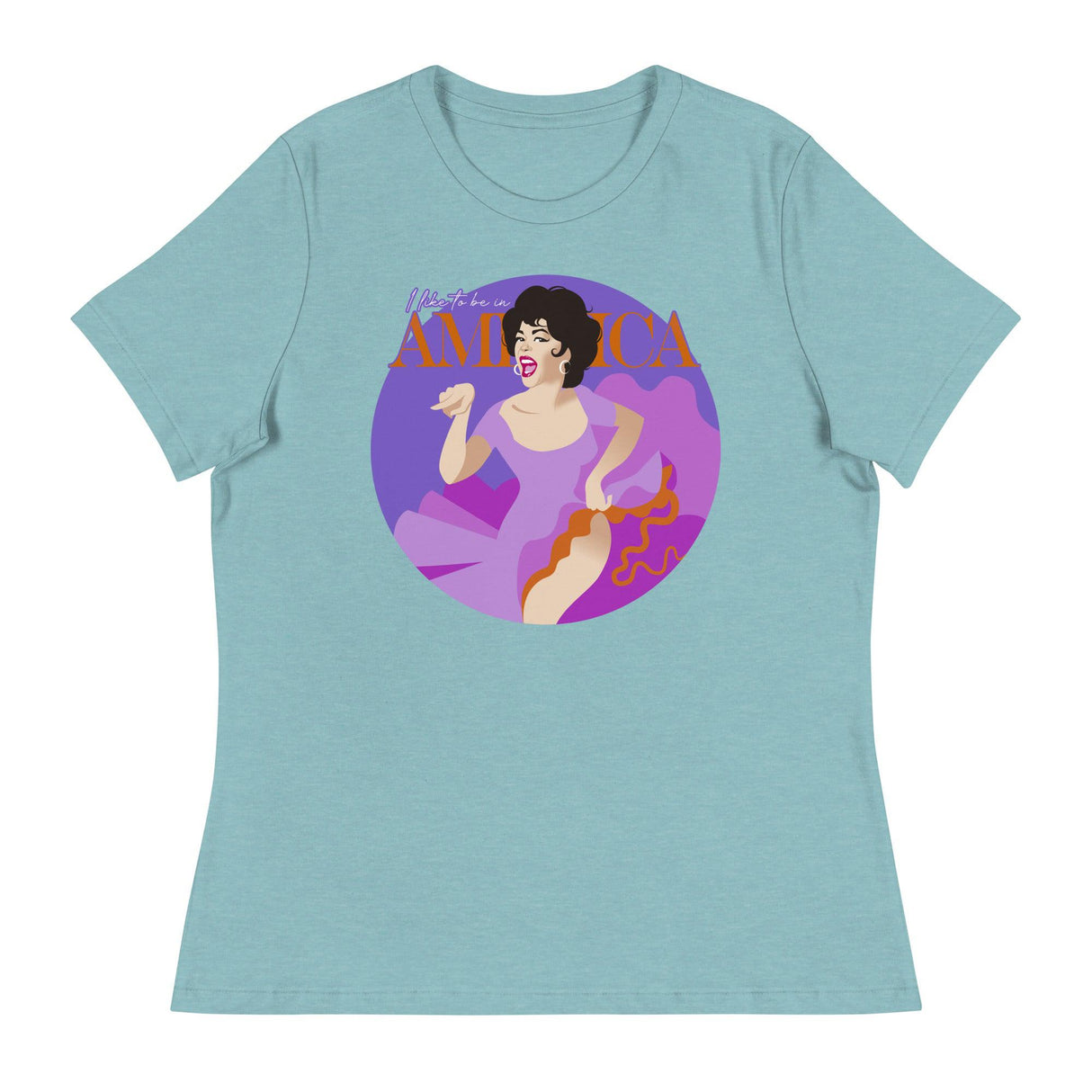 America (Women's Relaxed T-Shirt)-Women's T-Shirts-Swish Embassy