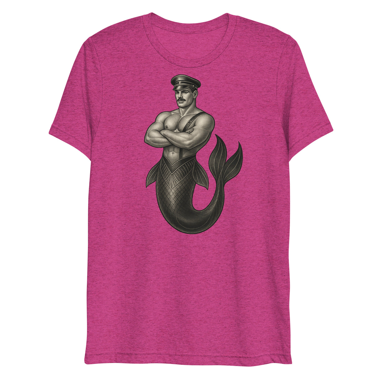 Art Deco Merman (Triblend)-Triblend T-Shirt-Swish Embassy