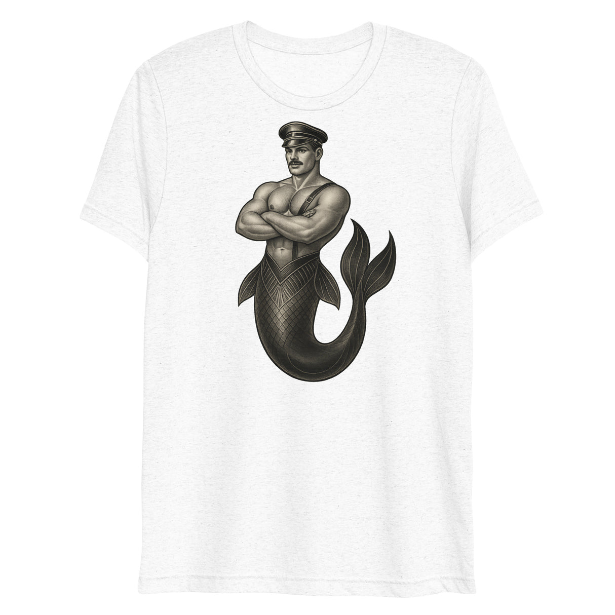 Art Deco Merman (Triblend)-Triblend T-Shirt-Swish Embassy