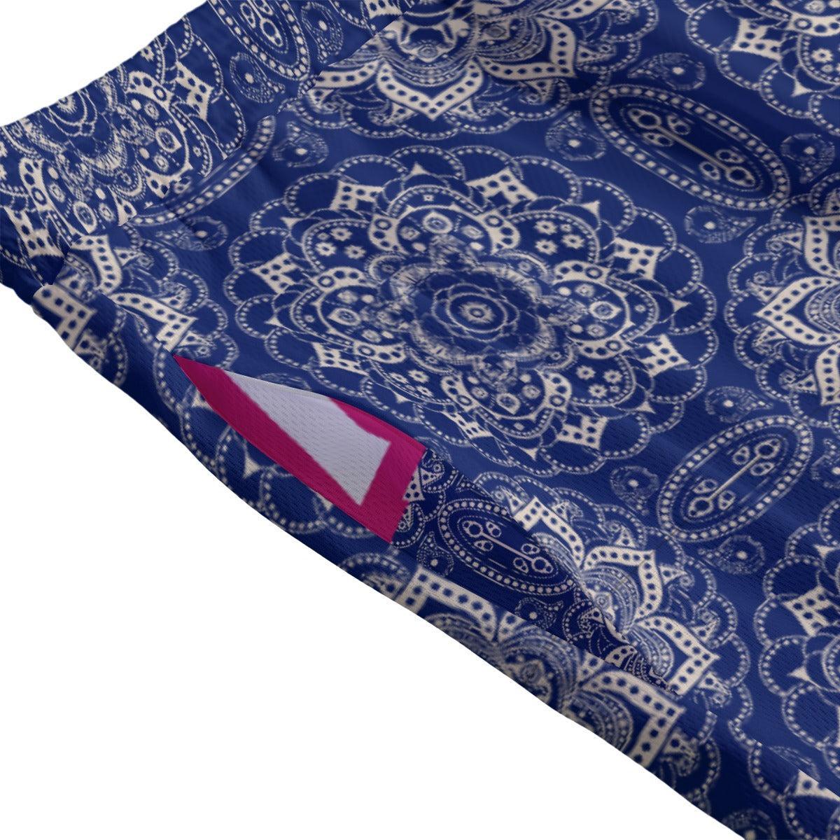 Blue Mendala (Shorts)-Shorts-Swish Embassy