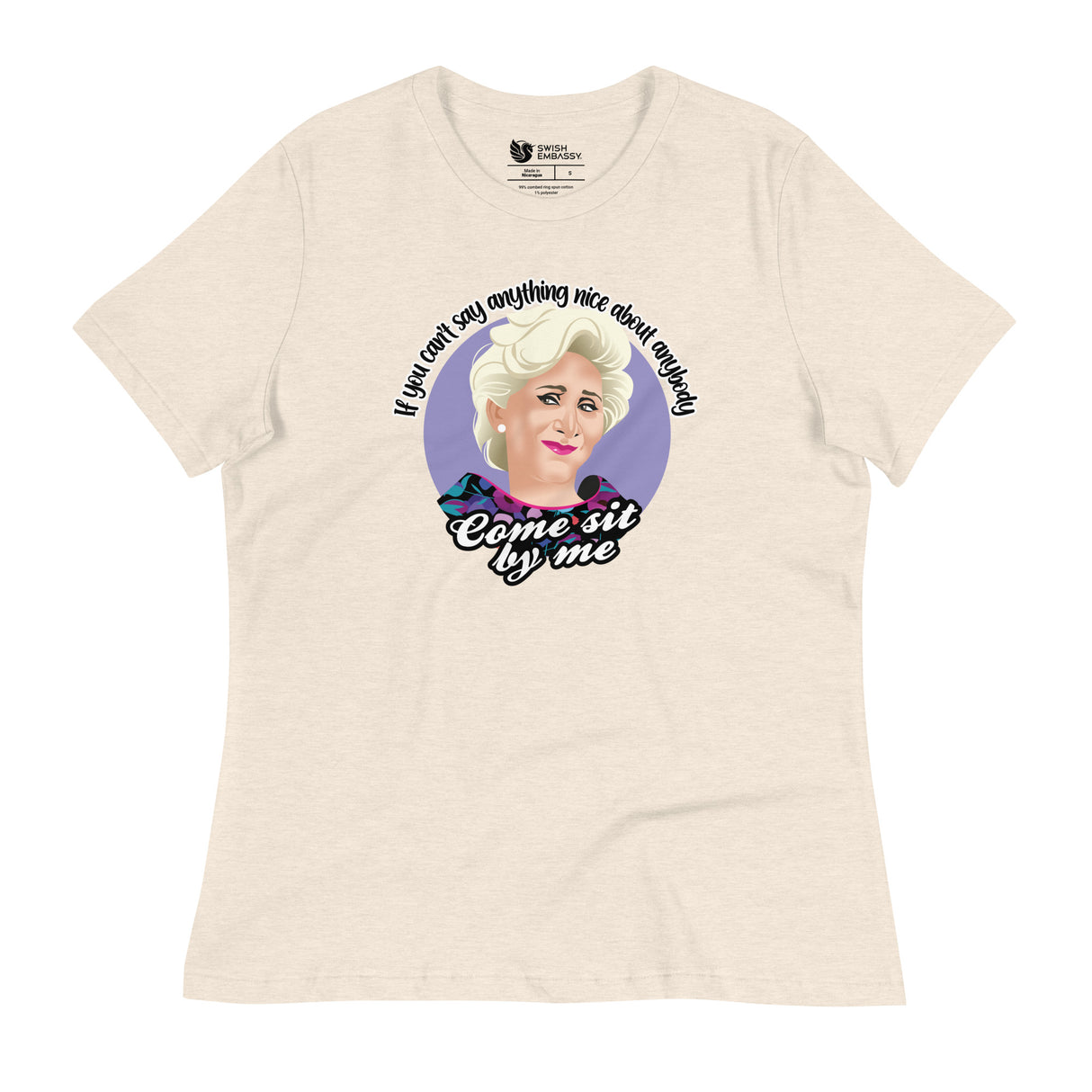 Come Sit By Me (Women's Relaxed T-Shirt)-Women's T-Shirts-Swish Embassy