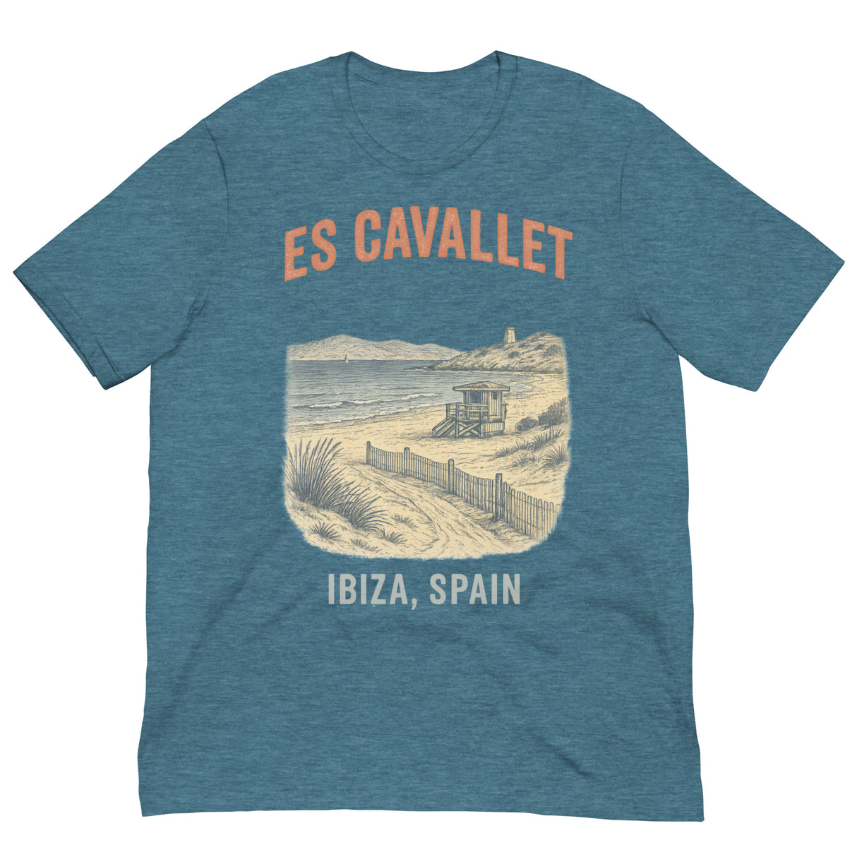 Es Cavallet Beach-T-Shirts-Swish Embassy