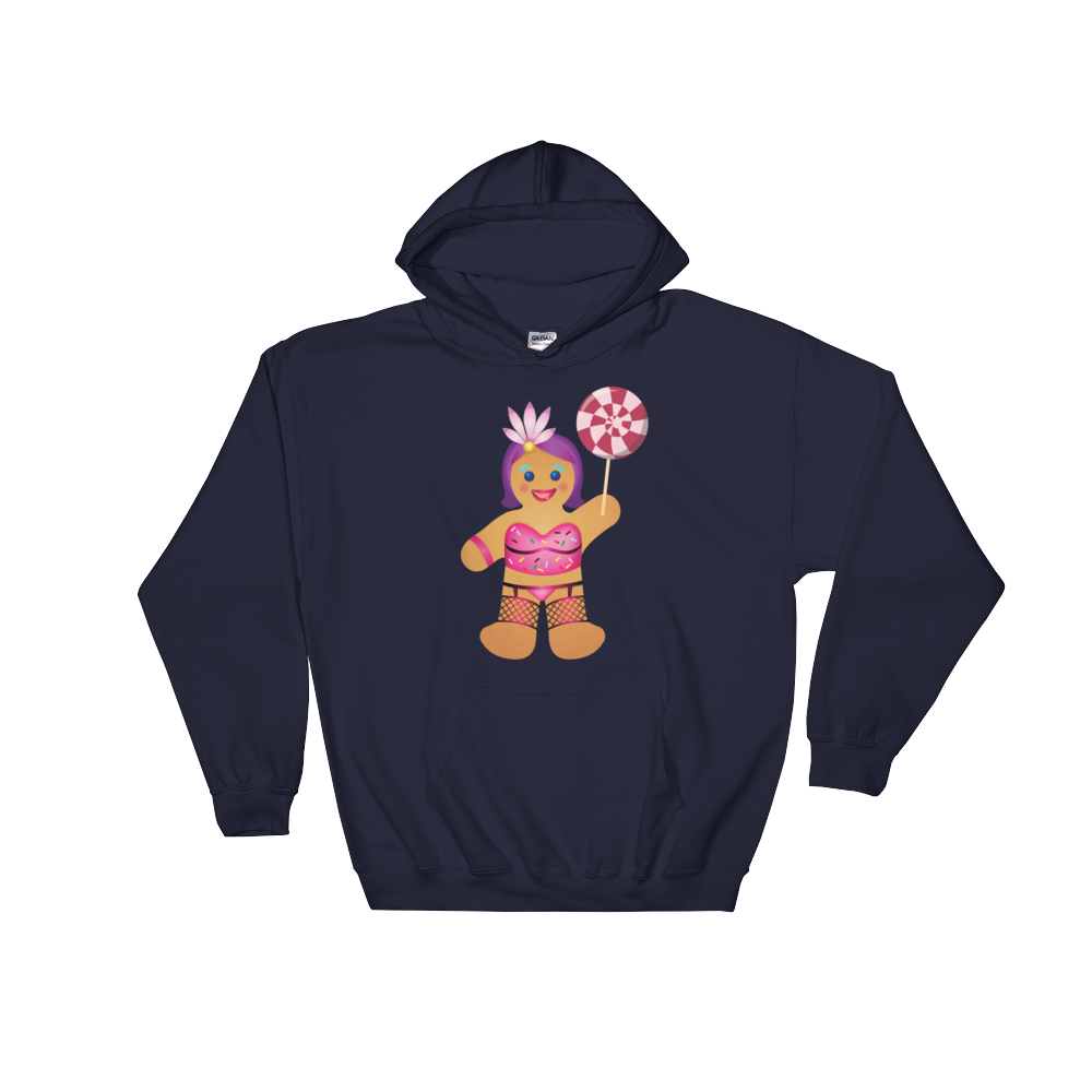 Gingerbread Drag Queen (Hoodie)-Christmas Hoodies-Swish Embassy