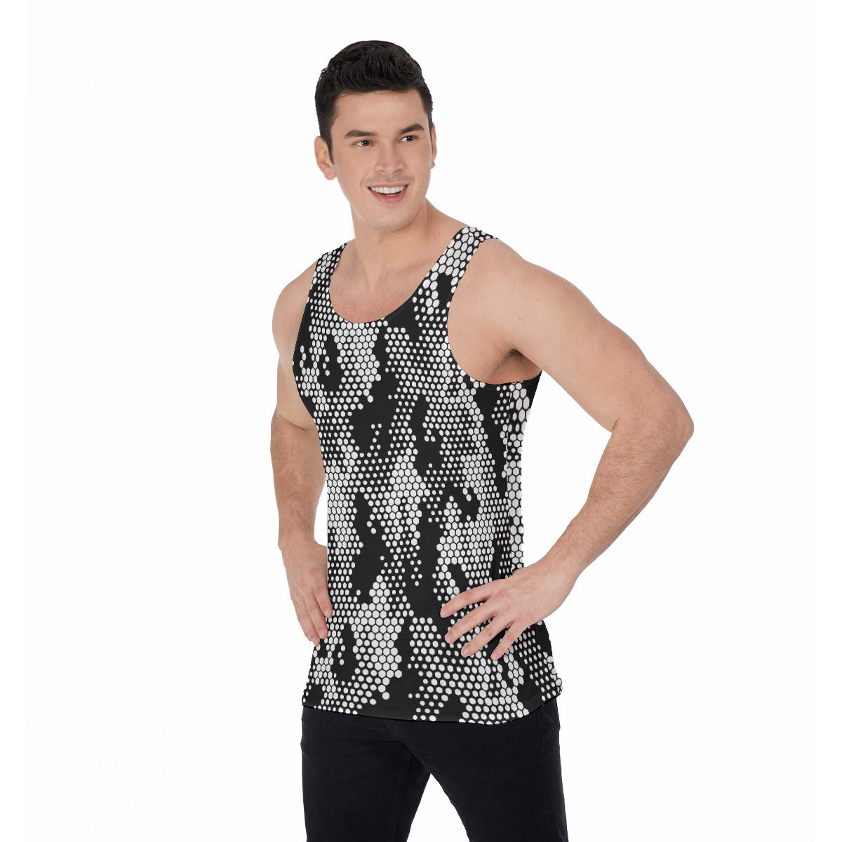Halftone Camo (Allover Tank Top)-Allover Tank Top-Swish Embassy