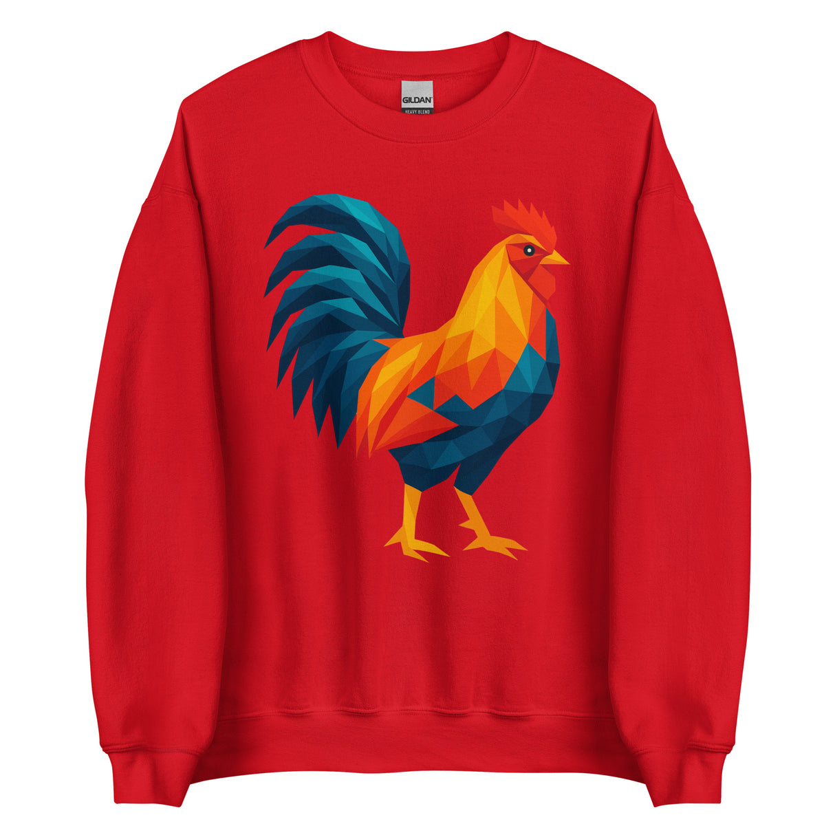 Huge Polygon Rooster (Sweatshirt)-Sweatshirt-Swish Embassy