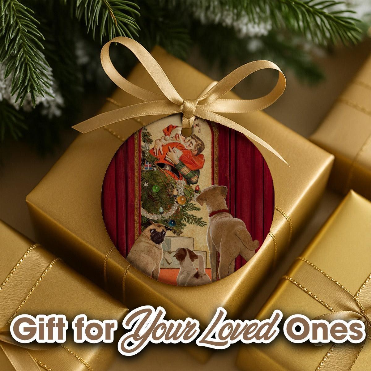 I Saw Daddy Kissing Santa Claus (Ceramic Holiday Keepsake)-Ceramic Holiday Keepsake-Swish Embassy