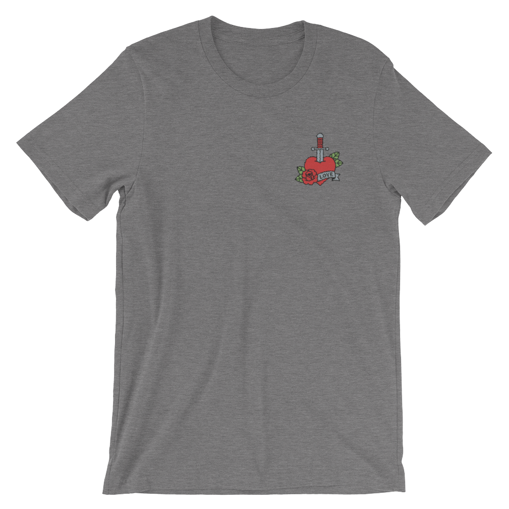 Love (Embroidered T-Shirt)-Embroidered T-Shirts-Swish Embassy