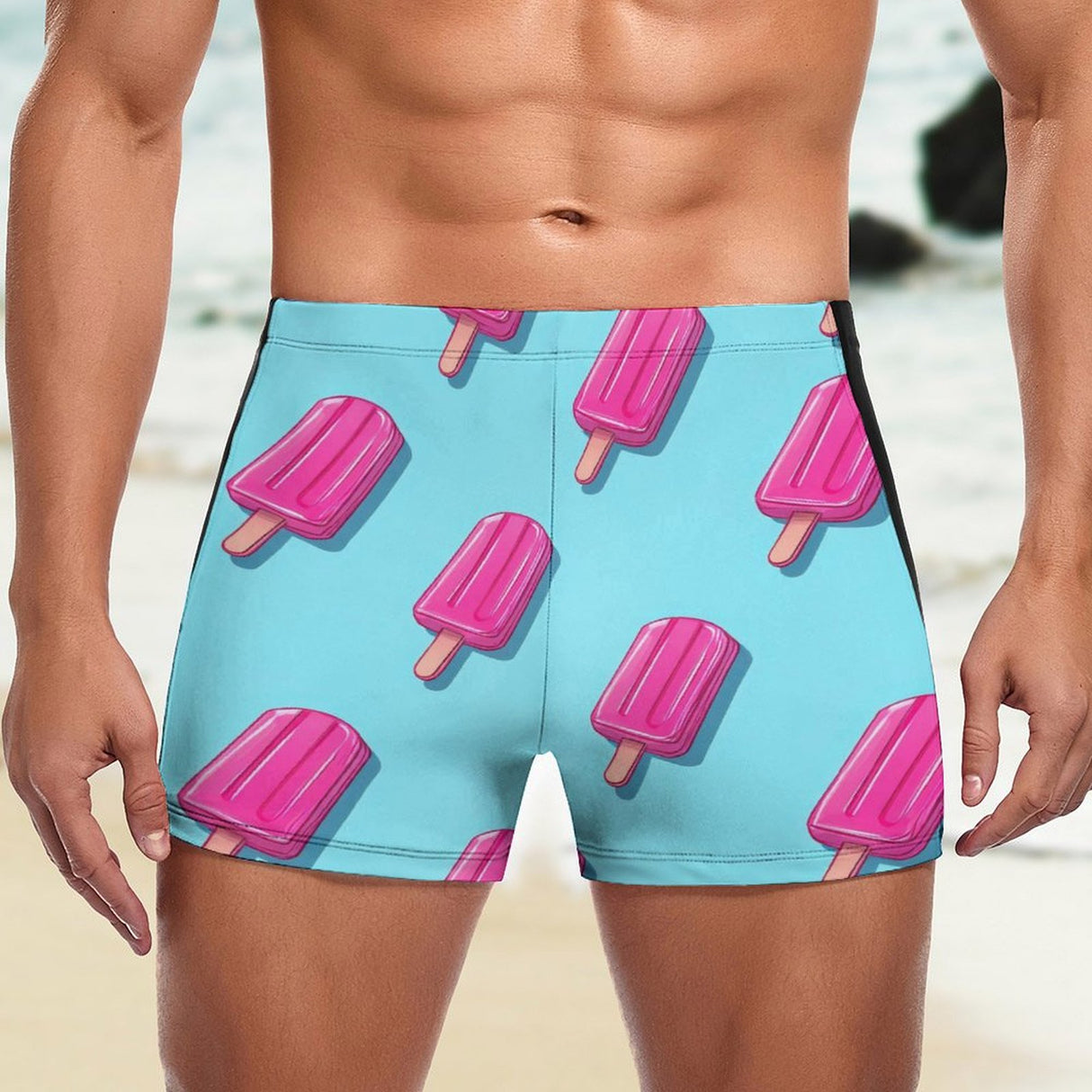 Pink Popsicle (Square Cut Trunks)-Square Cut Trunks-Swish Embassy