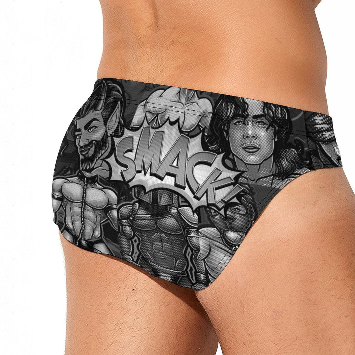 Pop Boys Black (Swim Briefs)-Swim Briefs-Swish Embassy