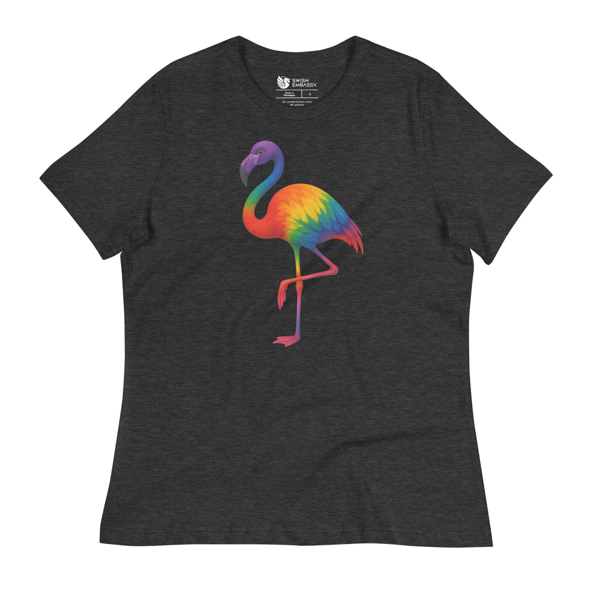 Pride Flamingo (Women's Relaxed T-Shirt)-Women's T-Shirts-Swish Embassy