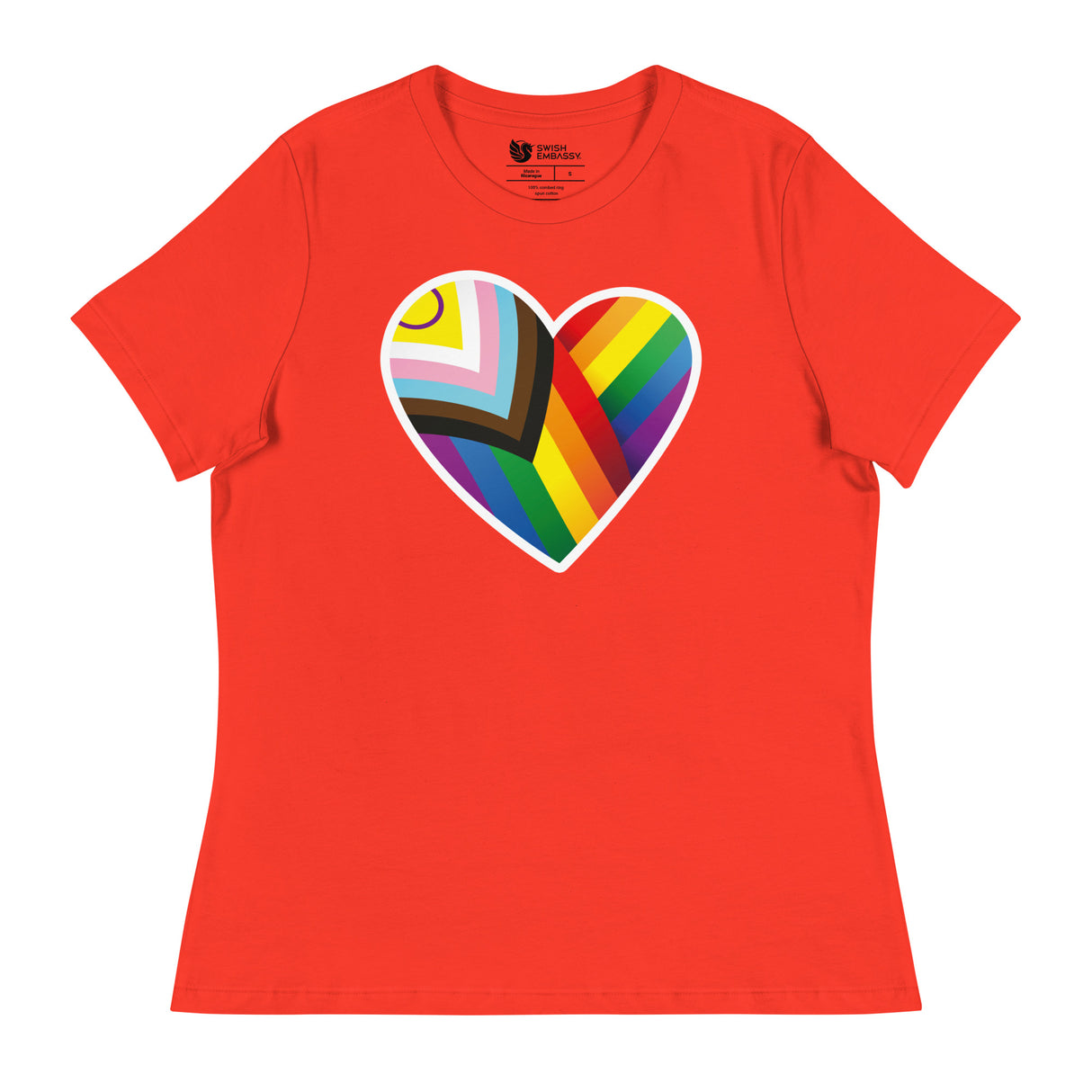 Pride Heart (Women's Relaxed T-Shirt)-Women's T-Shirts-Swish Embassy