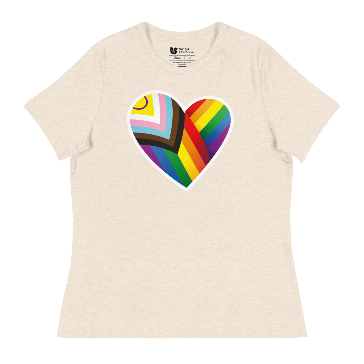 Pride Heart (Women's Relaxed T-Shirt)-Women's T-Shirts-Swish Embassy