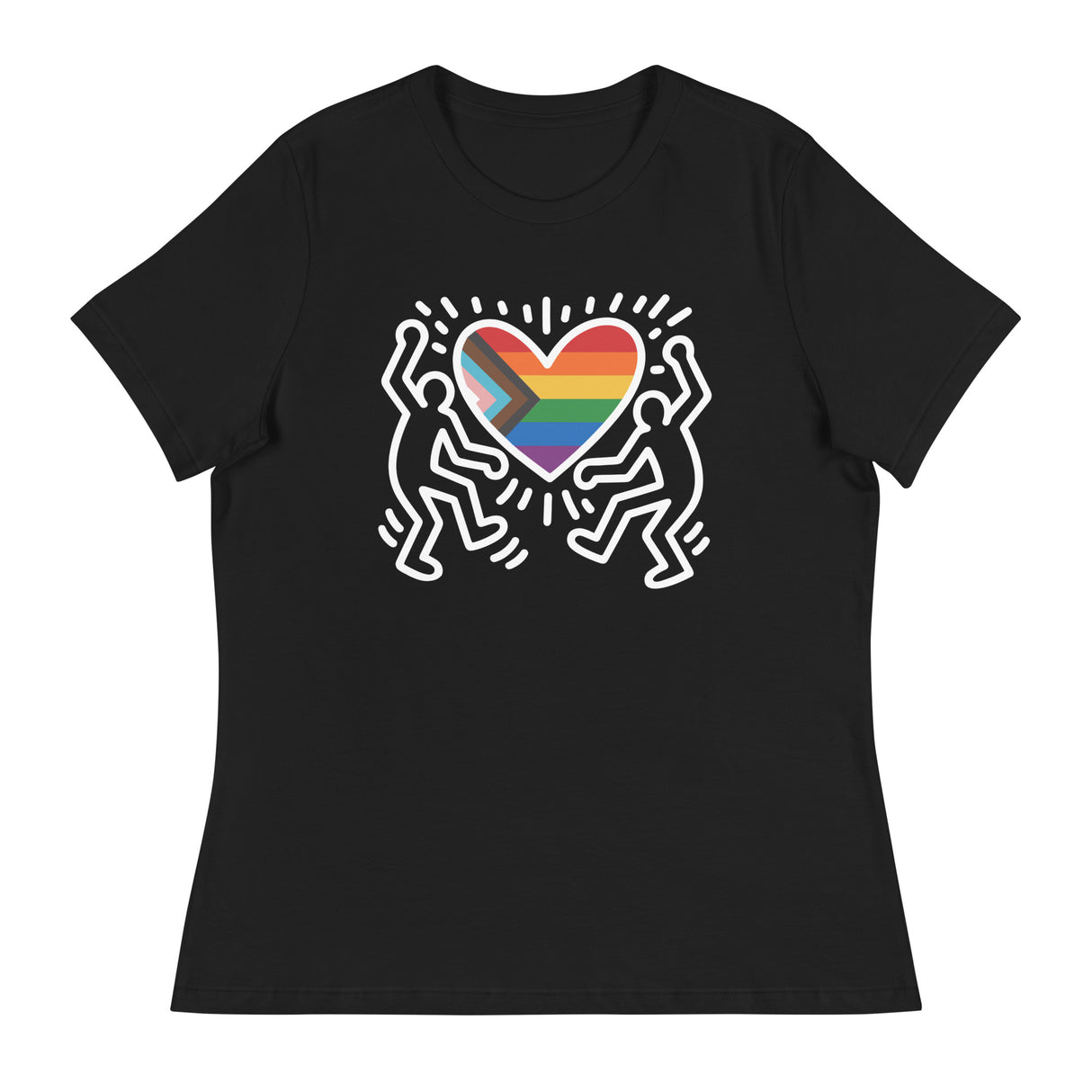 Progress Pride Figures (Women's Relaxed T-Shirt)-Women's T-Shirts-Swish Embassy