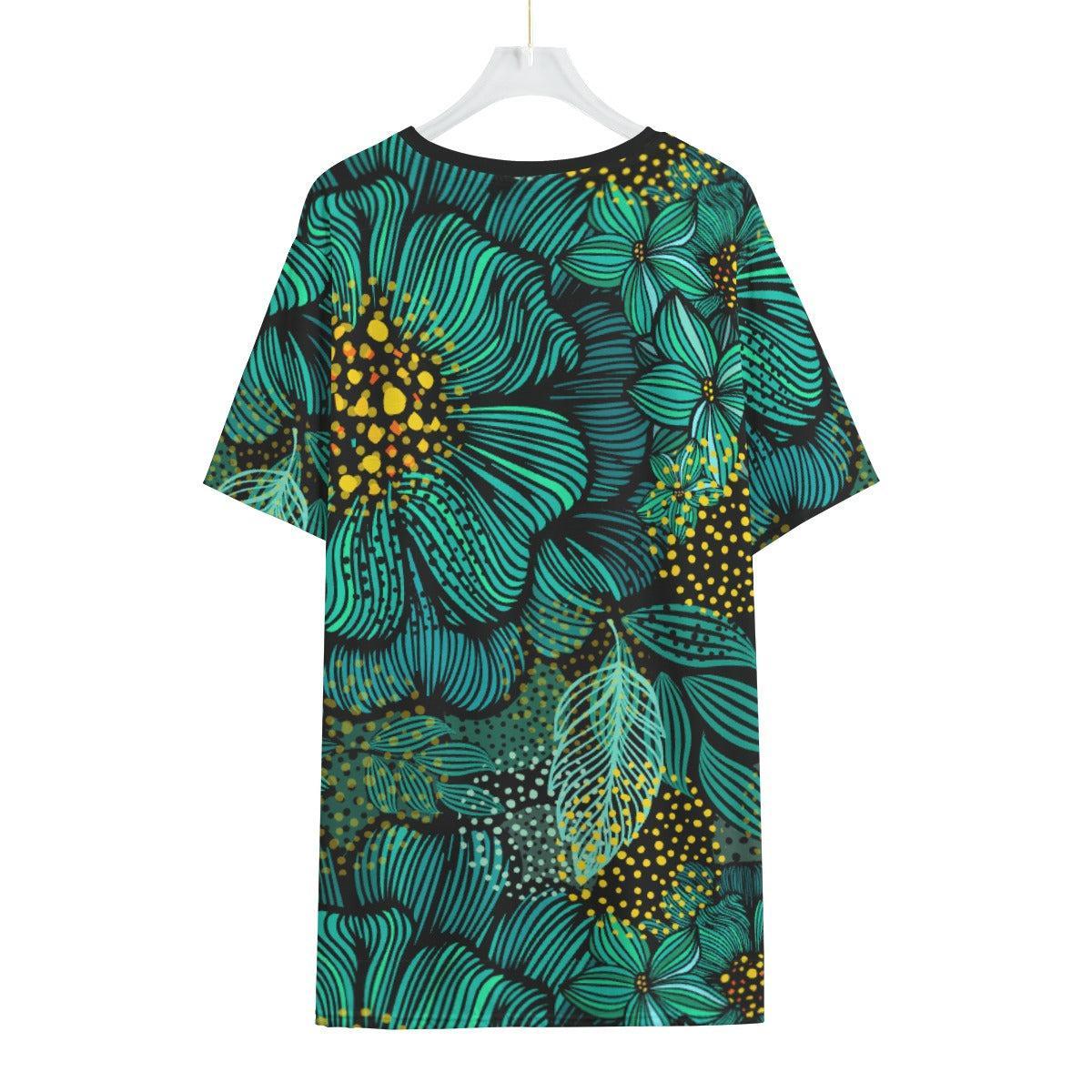 Turquoise (Allover T-Shirt)-Allover T-Shirt-Swish Embassy