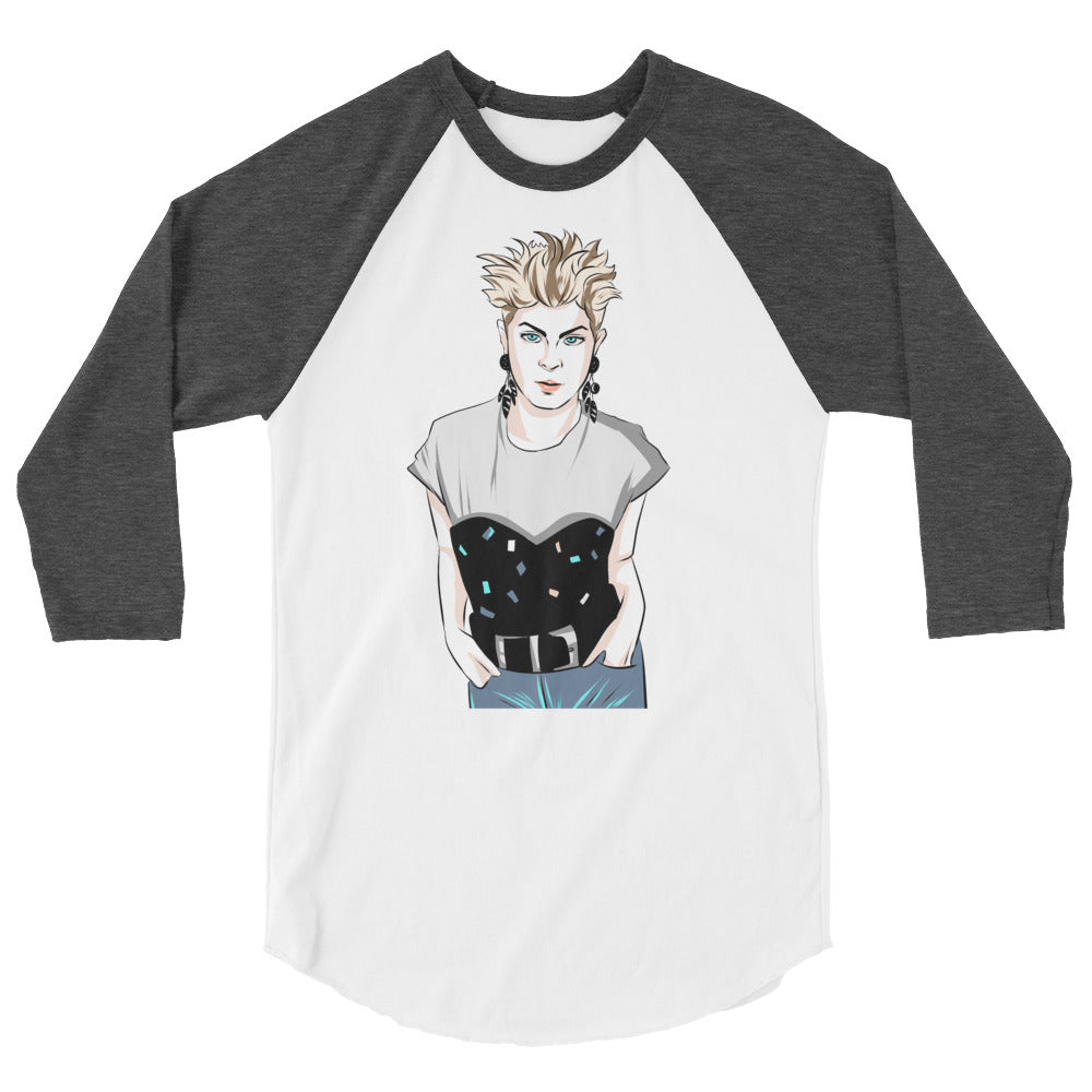 Robyn (Raglan) - White/Heather Charcoal
