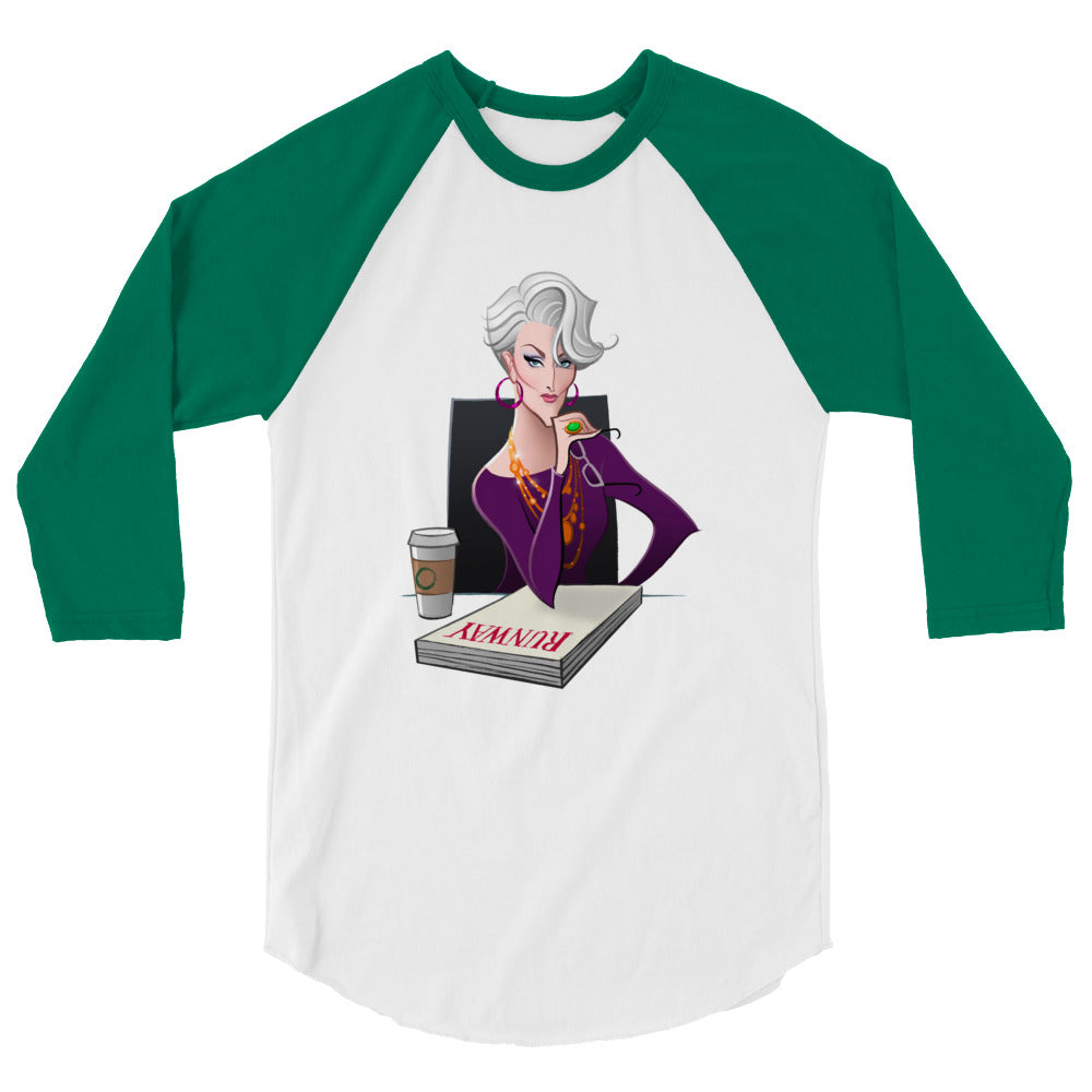 Dragon Lady (Raglan) - White/Kelly