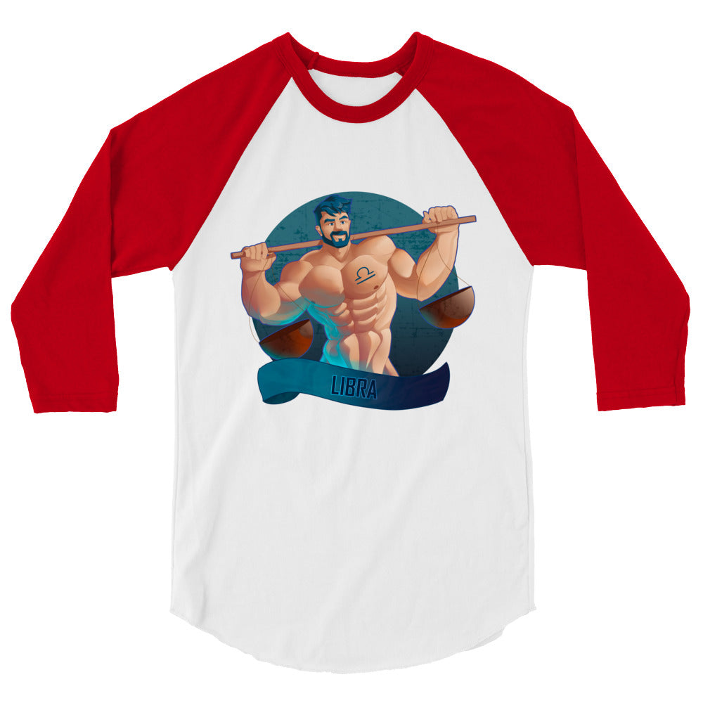 Libra (Raglan) - White/Red