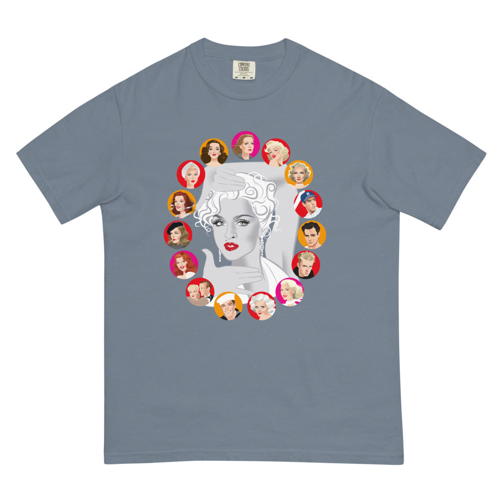 Dietrich and DiMaggio (Boxy Tee) - Blue Jean