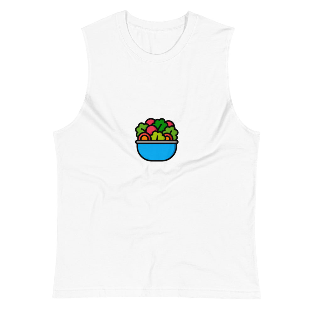 Right in Front of my Salad? (Muscle Shirt) - White