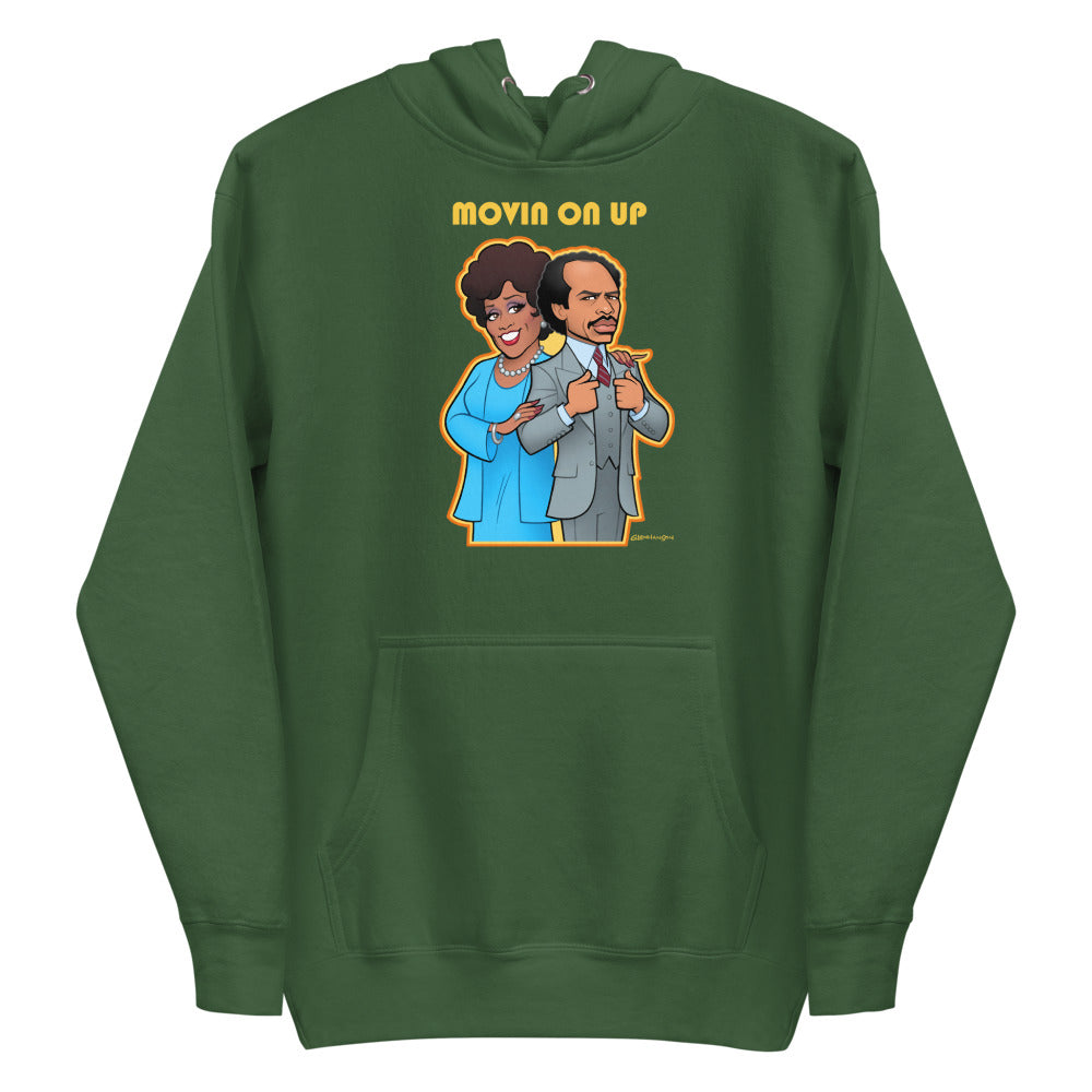 Movin on Up (Hoodie) - Forest Green