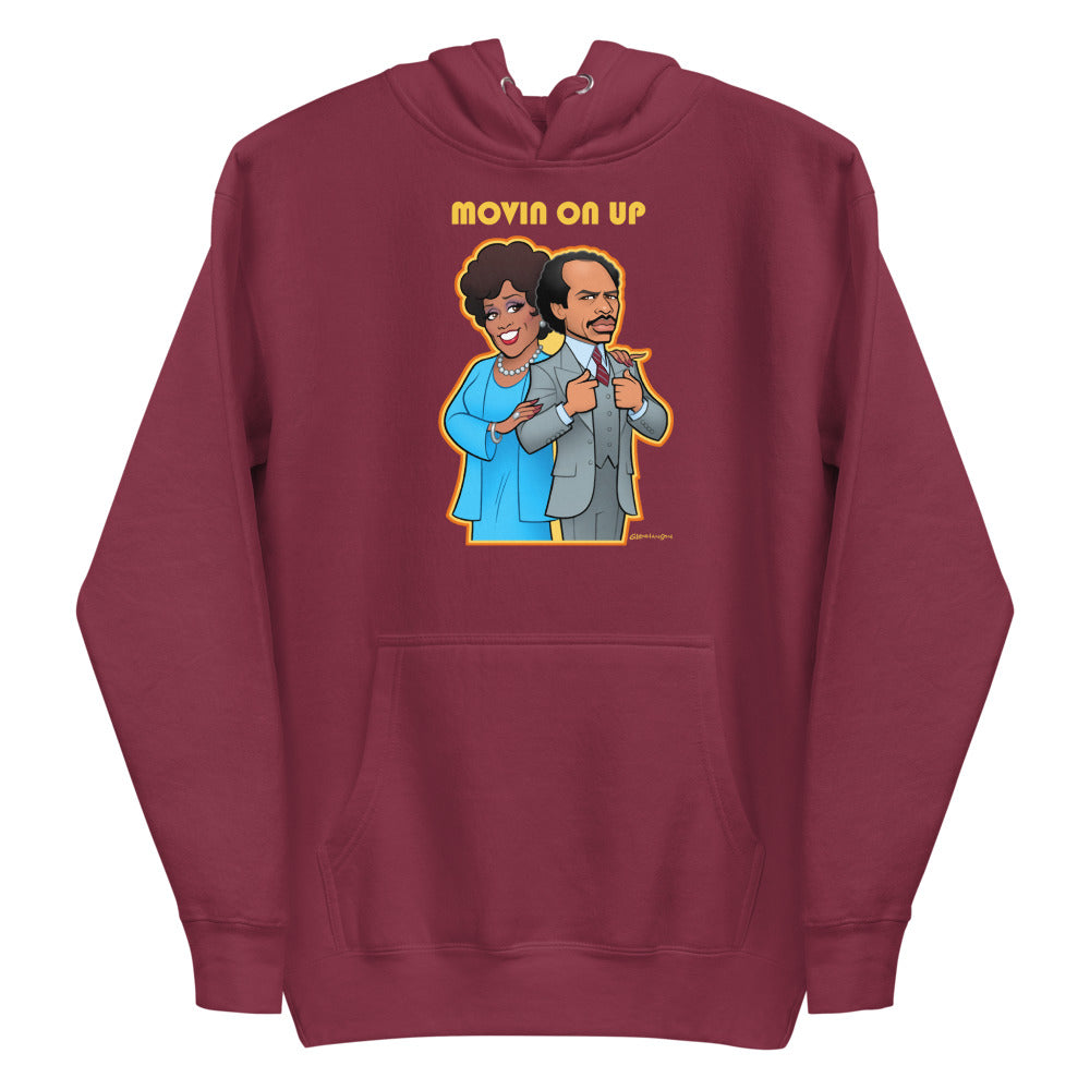 Movin on Up (Hoodie) - Maroon