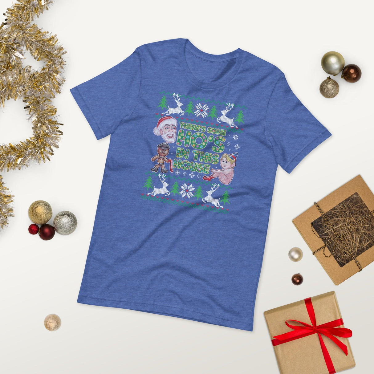 Hos In This House (Ugly Christmas)-Christmas T-Shirts-Swish Embassy