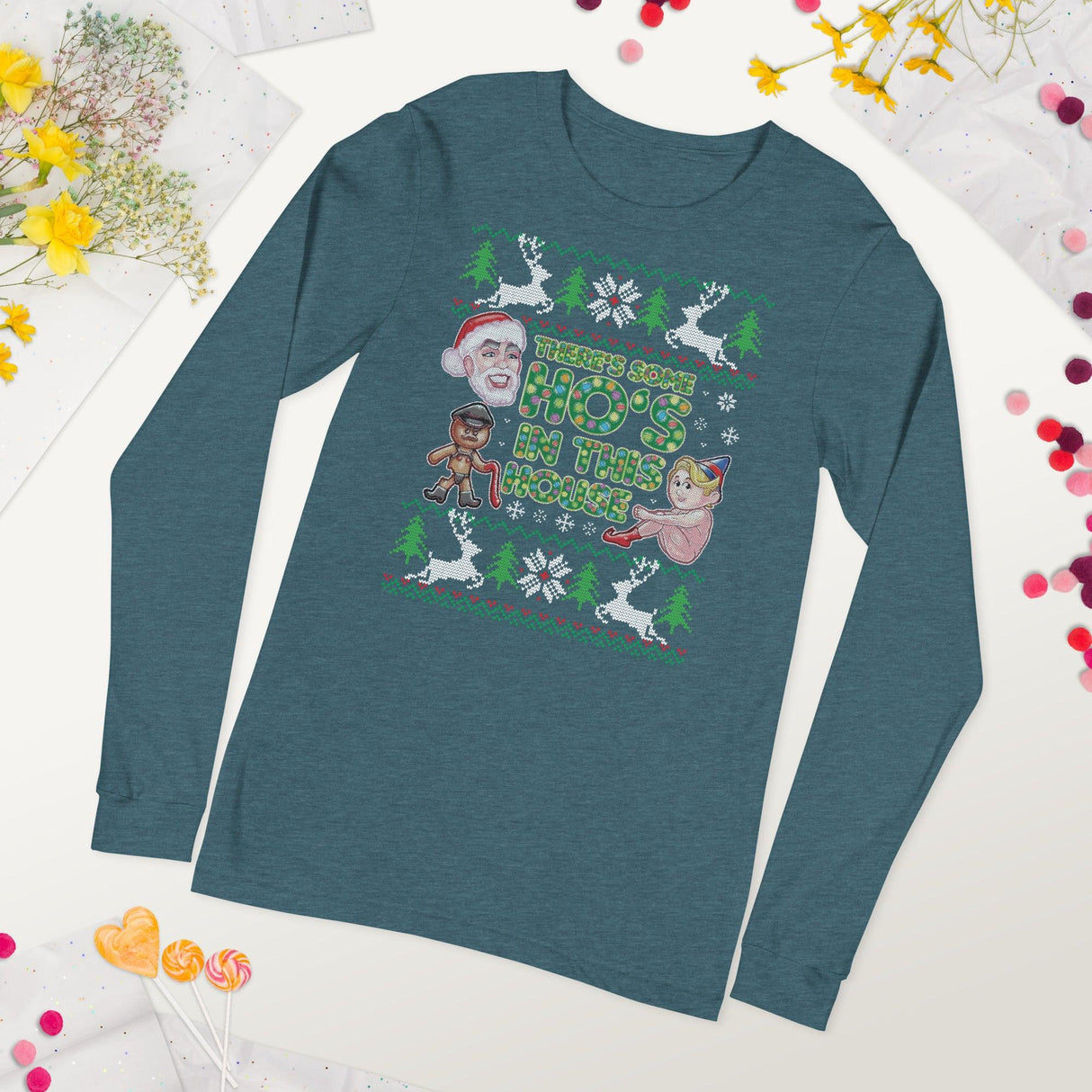 Hos In This House (Ugly Christmas)-Christmas T-Shirts-Swish Embassy