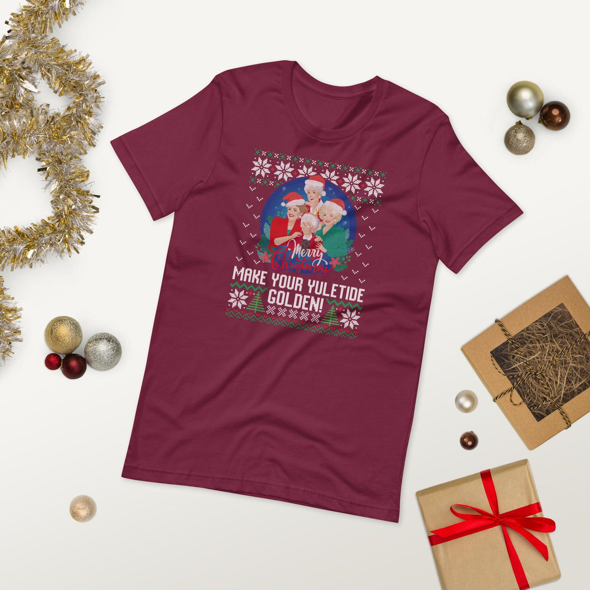 Make Your Yuletide Golden (Ugly Christmas)-T-Shirts-Swish Embassy