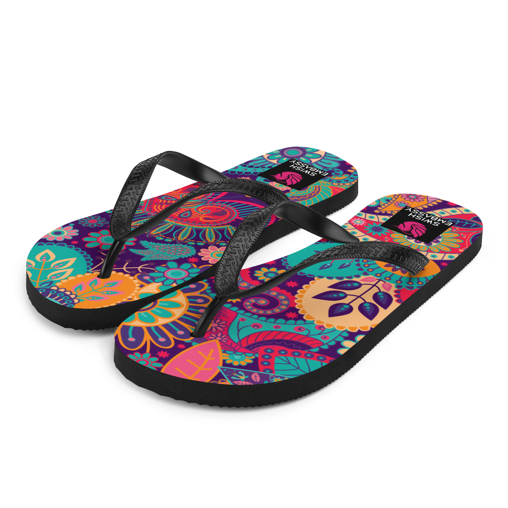 Paisley (Flip Flops)-Flip Flops-Swish Embassy