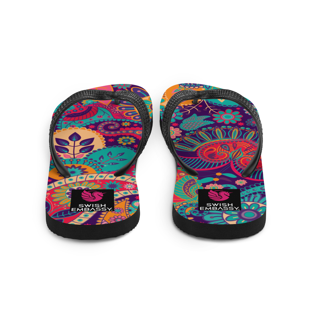 Paisley (Flip Flops)-Flip Flops-Swish Embassy