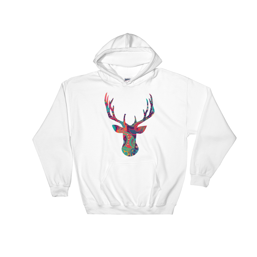 Paisley Stag (Hoodie)-Hoodie-Swish Embassy
