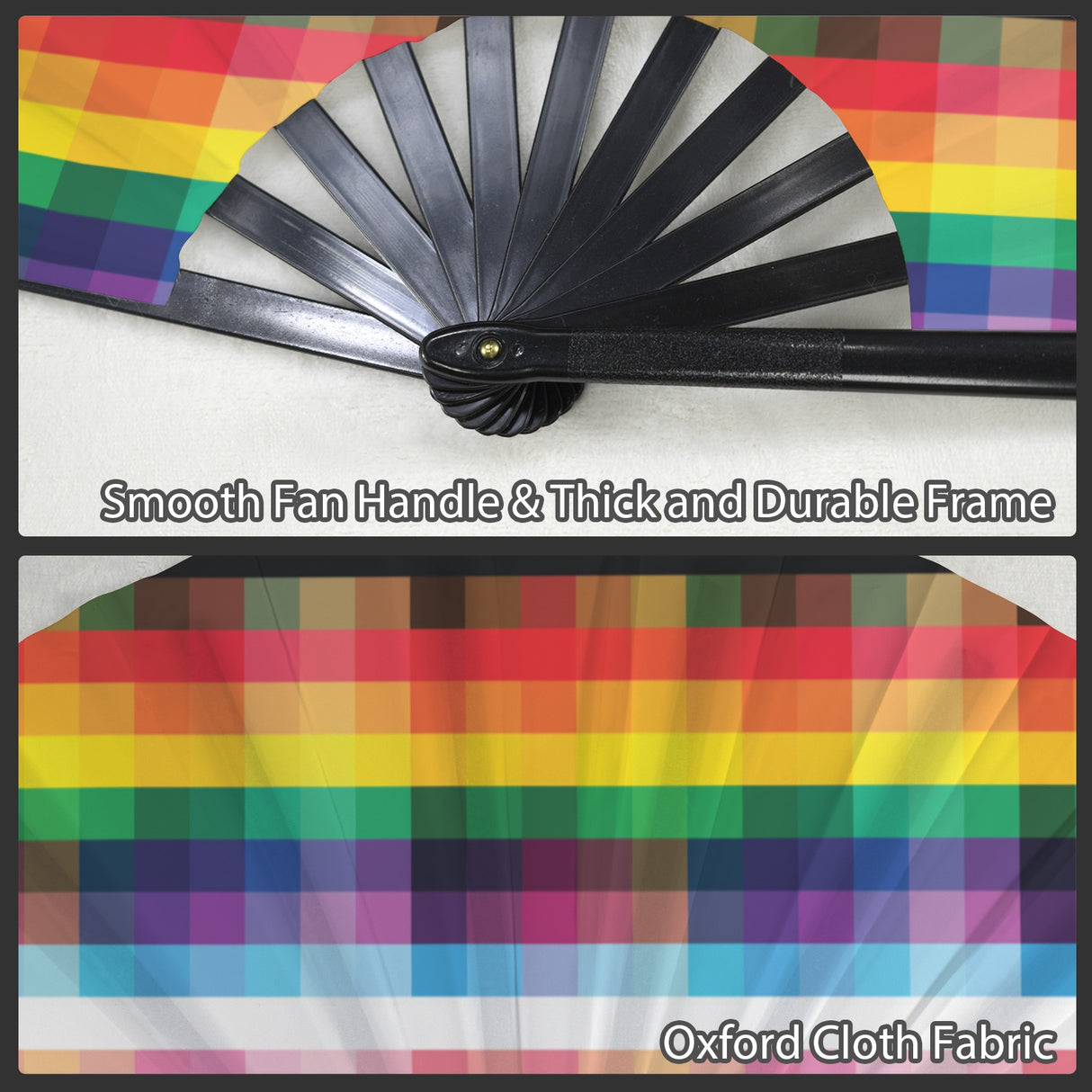 Gingham? I Barely Know ’Em! (Folding Clack Fan)