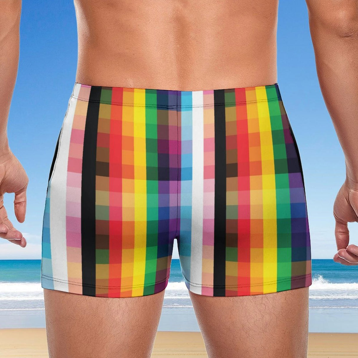 Gingham? I Barely Know ’Em! (Square Cut Trunks)