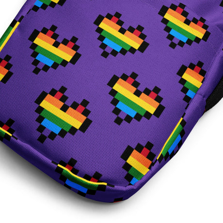 8 bit Pride Heart (Crossbody Bag)-Crossbody Bag-Swish Embassy