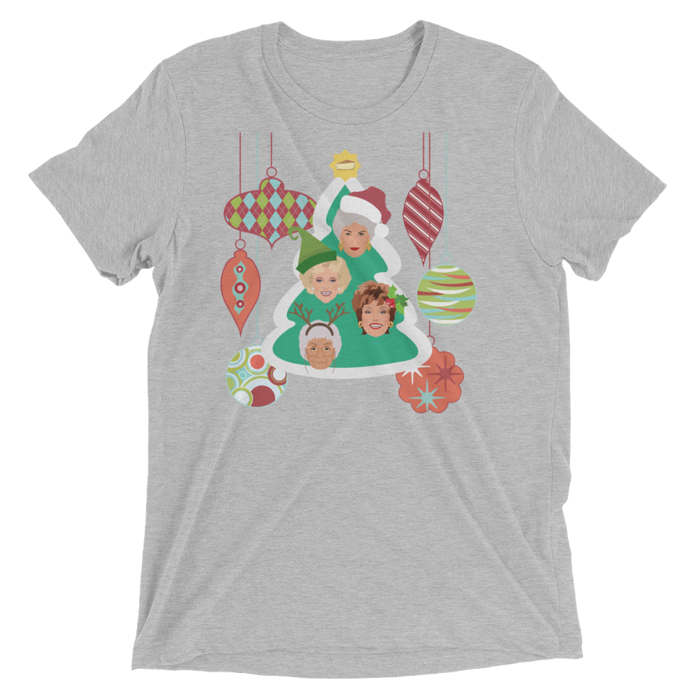 A Golden Christmas (Triblend)-Triblend T-Shirt-Swish Embassy