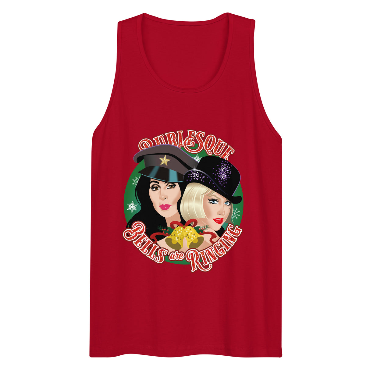 Bells are Ringing (Tank Top)-Christmas Tank Tops-Swish Embassy