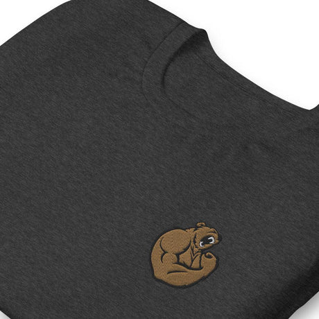 Bicep Bear (Embroidered)-Embroidered T-Shirts-Swish Embassy