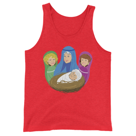 Birth of Cheesecake (Tank Top)-Christmas Tank Tops-Swish Embassy