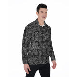 Black Hanky (Long Sleeve Button Shirt)-Long Sleeve Button Shirts-Swish Embassy