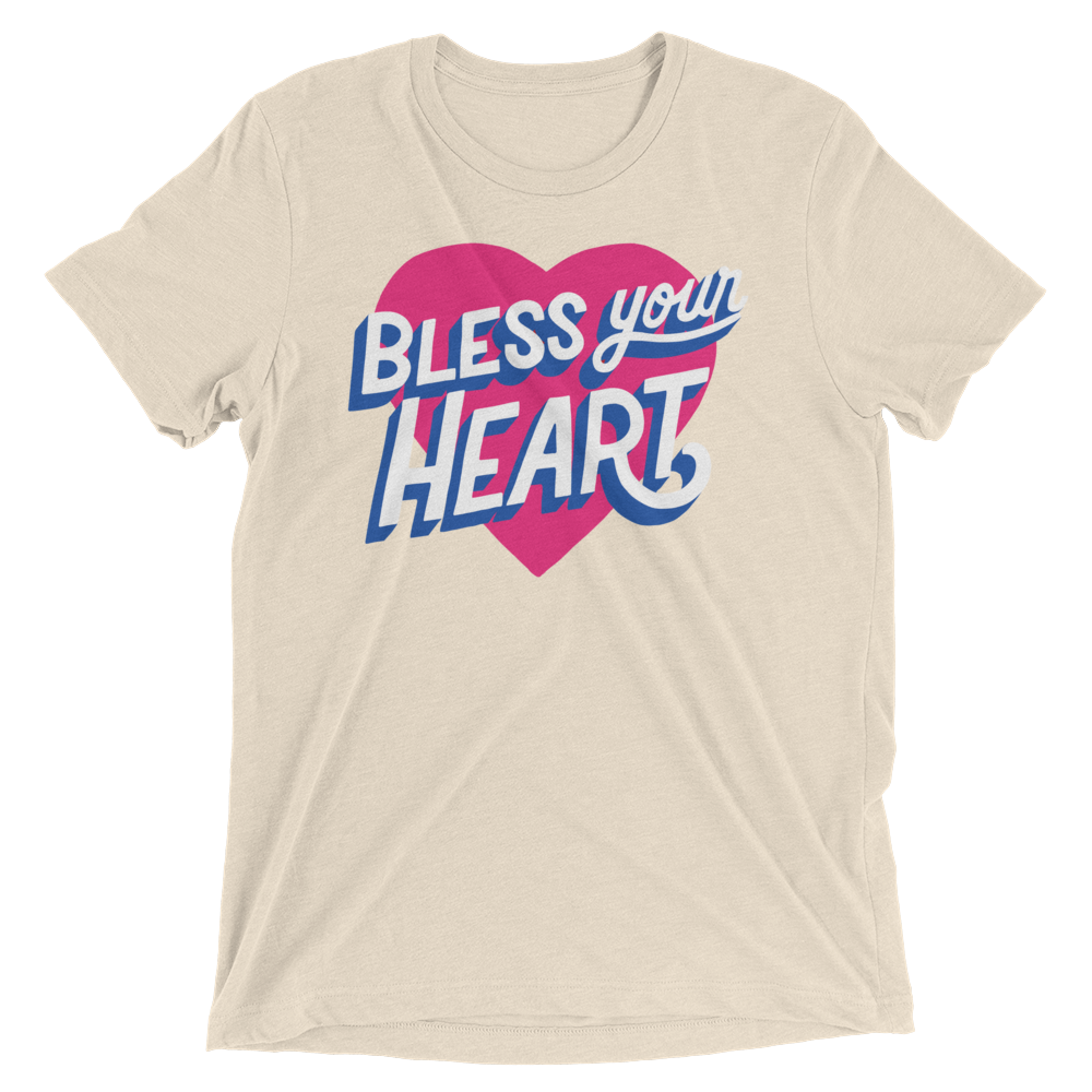 Bless Your Heart (Triblend)-Triblend T-Shirt-Swish Embassy