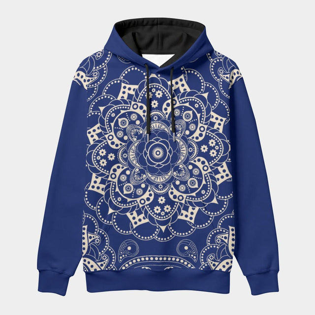 Blue Mendala (AOP Hoodie)-AOP Hoodie-Swish Embassy