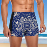 Blue Mendala (Square Cut Trunks)-Square Cut Trunks-Swish Embassy