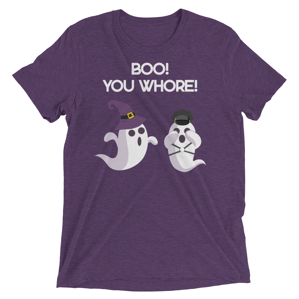 Boo! You Whore! (Triblend)-Triblend T-Shirt-Swish Embassy