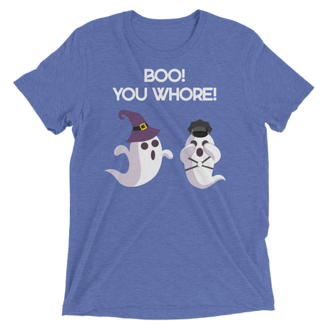 Boo! You Whore! (Triblend)-Triblend T-Shirt-Swish Embassy