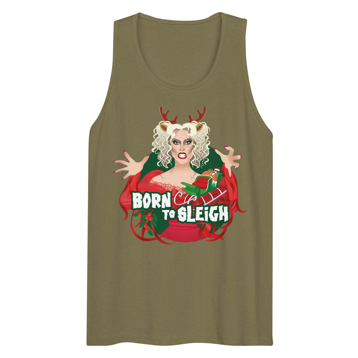 Born to Sleigh (Tank top)-Tank Top-Swish Embassy