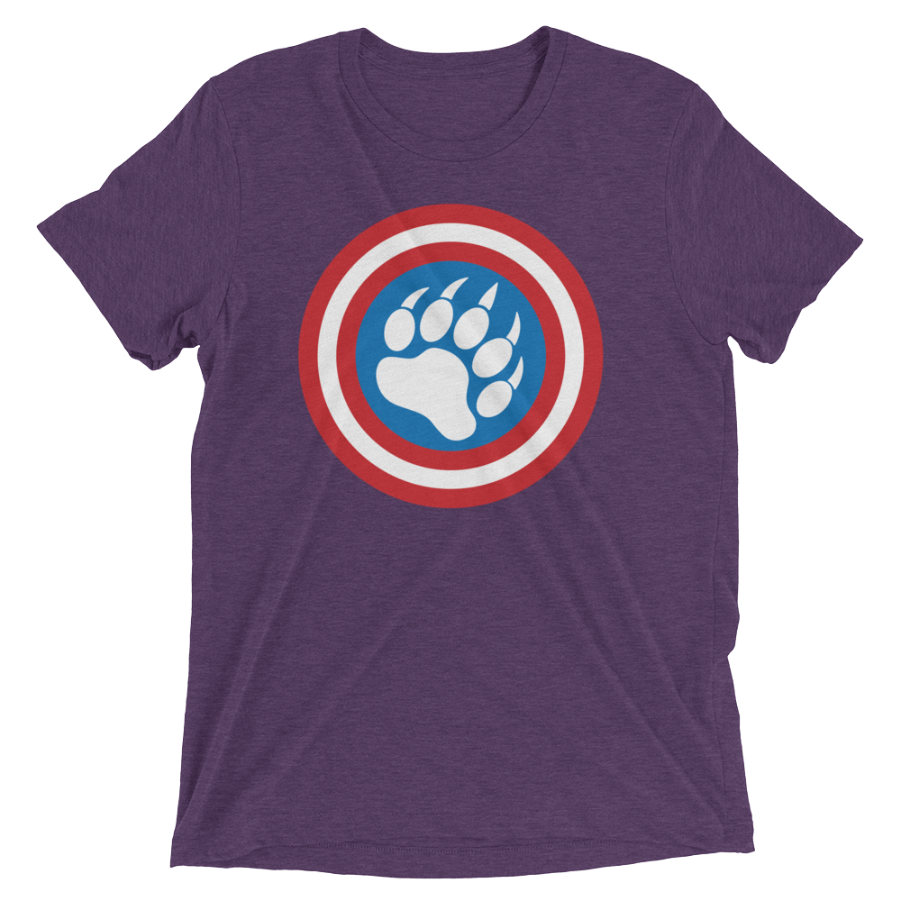 Cap'n Ameribear (Triblend)-Triblend T-Shirt-Swish Embassy