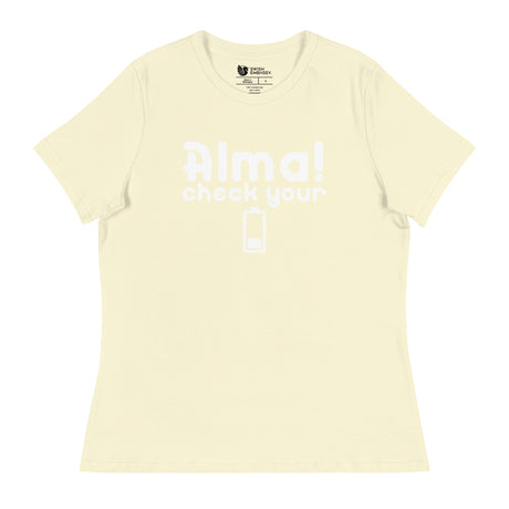 Check Your Battery (Women's Relaxed T-Shirt)-Women's T-Shirts-Swish Embassy