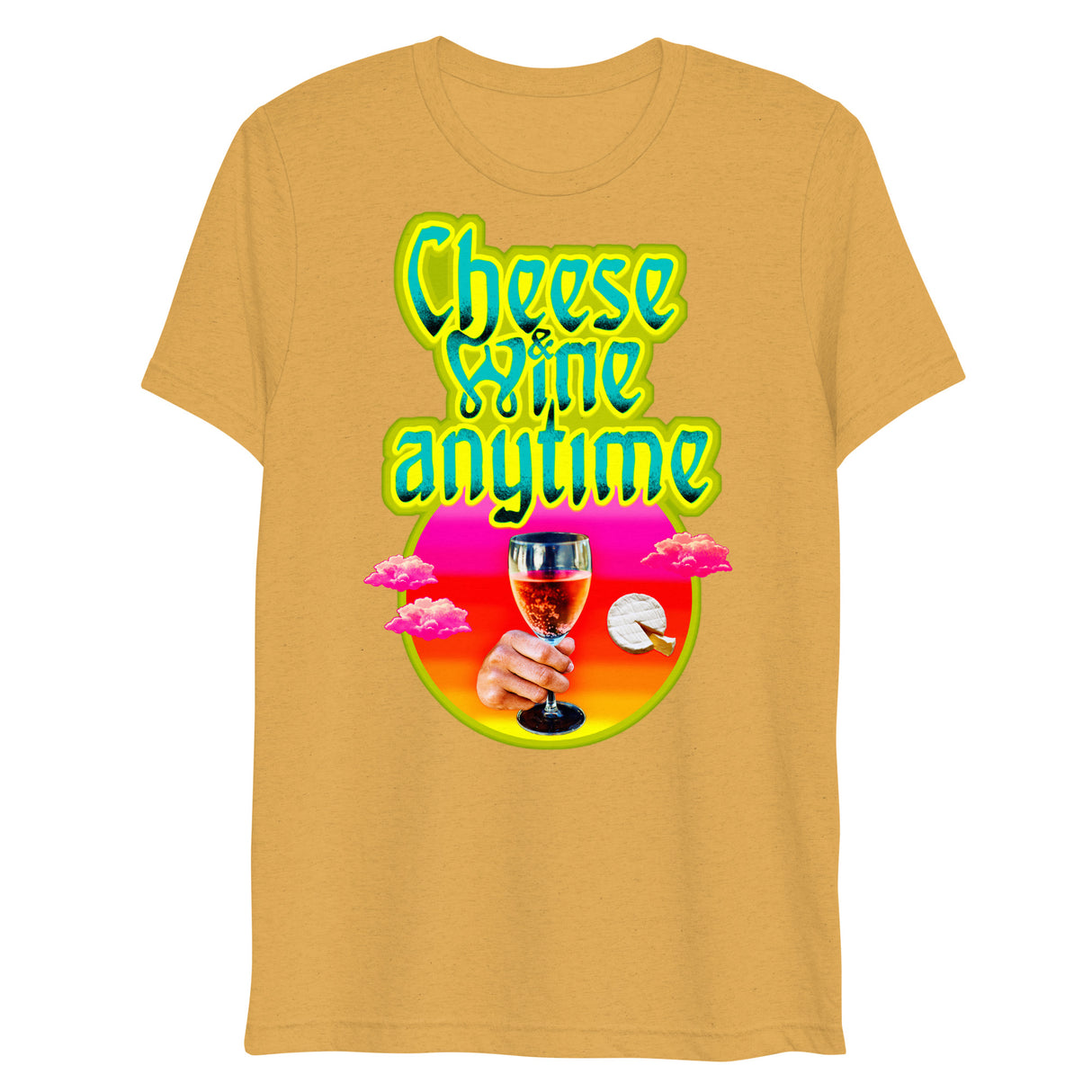 Cheese and Wine (Triblend)-Triblend T-Shirt-Swish Embassy